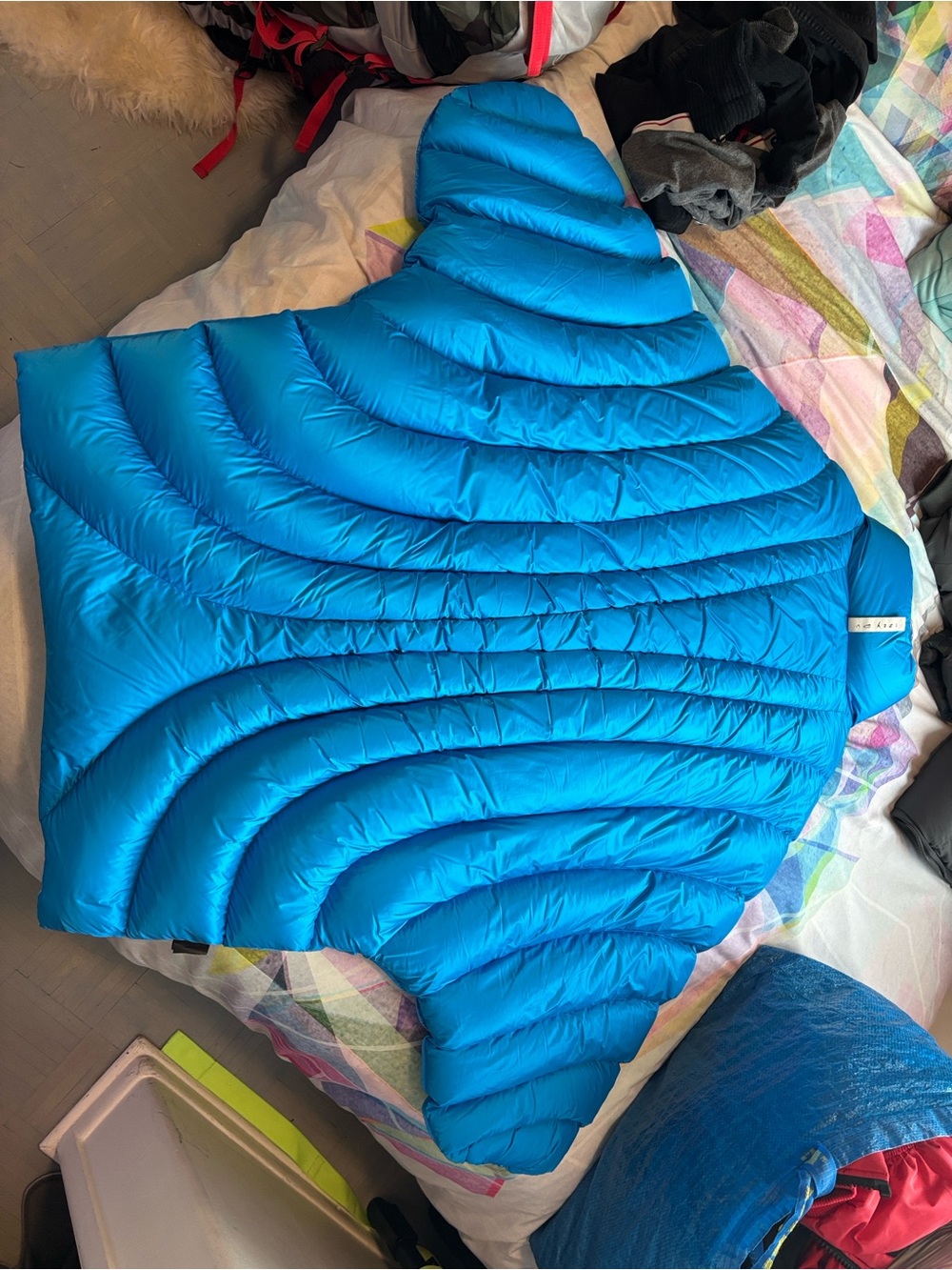 Izzy Du Ion Reversible Puffer Jacket Winter Coat Blue Grey NWOT - Picture 11 of 16